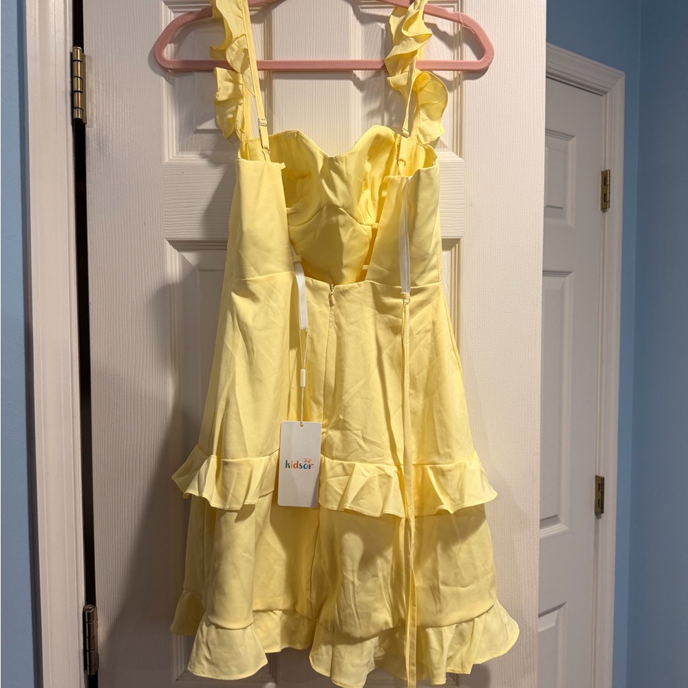 Kidsor Yellow Ruffle Strap Dress | Sweet Spring Dress | NWT - Picture 2 of 7